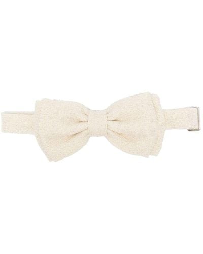 Lardini Glitter-detail Bow Tie - White