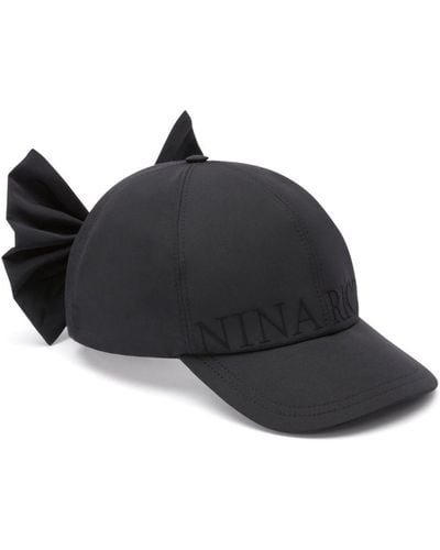 Nina Ricci Bow-detail Taffeta Baseball Cap - Black