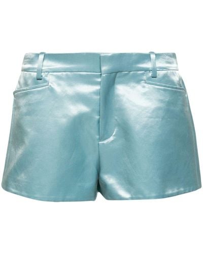 Tom Ford Low-rise Satin Shorts - Blue