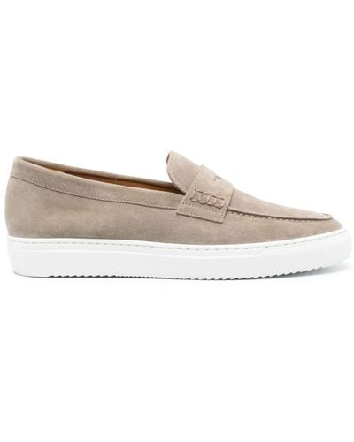 Doucal's Slip-on Suede Loafers - White