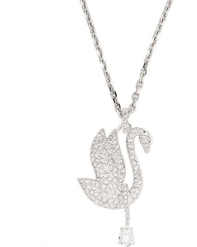 Swarovski Iconic Swan Necklace - White
