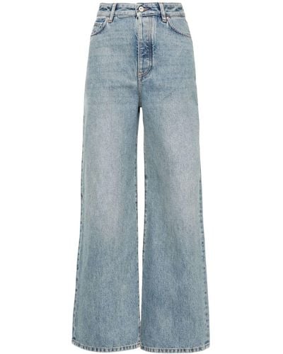 Loewe High Waist Jeans Met Wijde Pijpen - Blauw