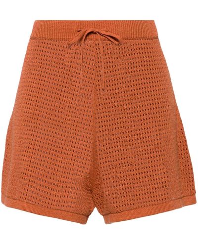Nanushka Short Jael en crochet - Orange