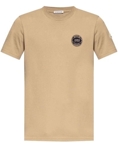 Moncler American Football cotton T-shirt - Neutre
