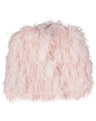 Dolce & Gabbana フェザーディテール クロップドジャケット - ピンク
