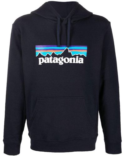 Patagonia Hoodie à logo imprimé - Bleu