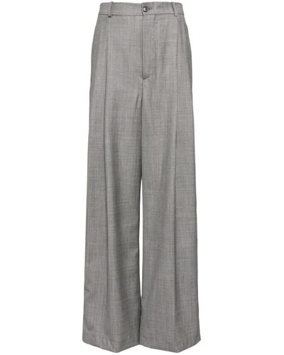 Hed Mayner Tailored Wide-leg Pants - Grey