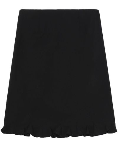 we11done Ruffle-hem Miniskirt - Black