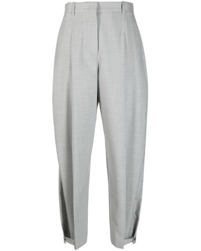 Fabiana Filippi Pleat-detail Tapered Trousers - Grey