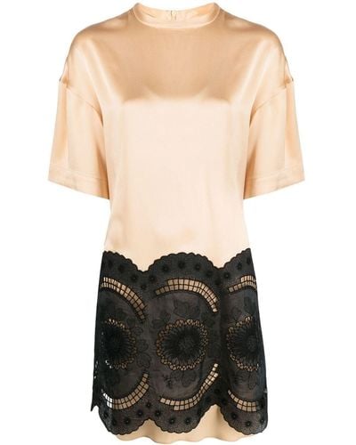 Stella McCartney Midi-jurk Met Geborduurd Kant - Zwart