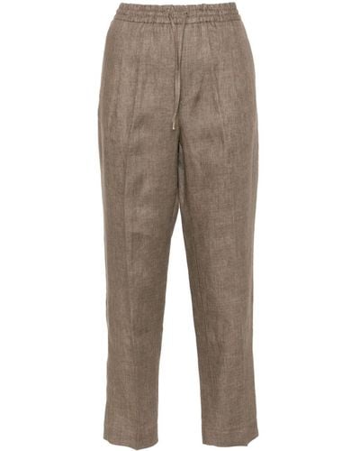 Briglia 1949 Linen Straight-leg Pants - Gray