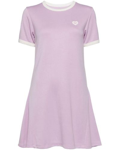 Chocoolate Logo-patch T-shirt Minidress - Purple