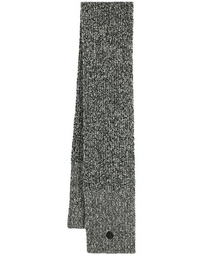 Moncler Mouliné Mélange-knit Scarf - Grey