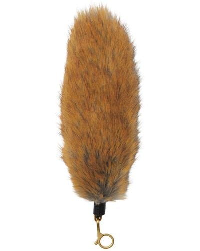 Burberry Faux Fur Tail Bag Charm - Natural