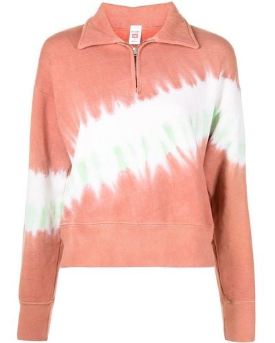 RE/DONE Sweater Met Halve Rits - Oranje