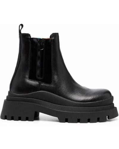 Kurt Geiger Chunky Leather Boots - Black