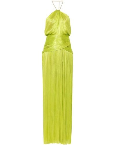 Maria Lucia Hohan Robe longue Estera à design plissé - Vert
