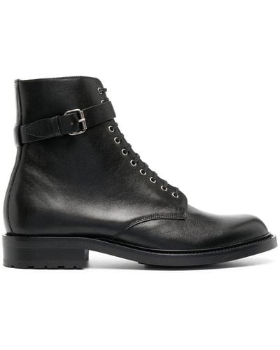 Saint Laurent Army 20mm Buckle Boots - Black