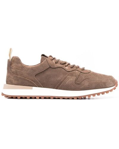 Buttero Perforated-detail Low-top Trainers - Brown