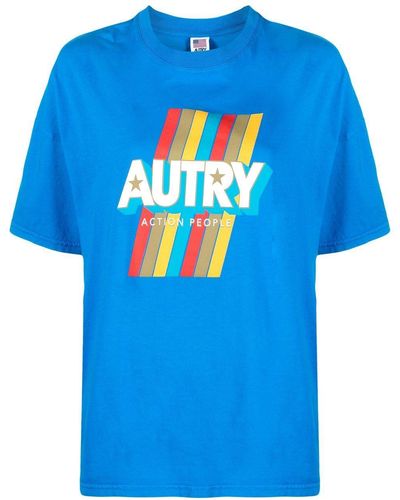 Autry Camiseta con logo estampado - Azul