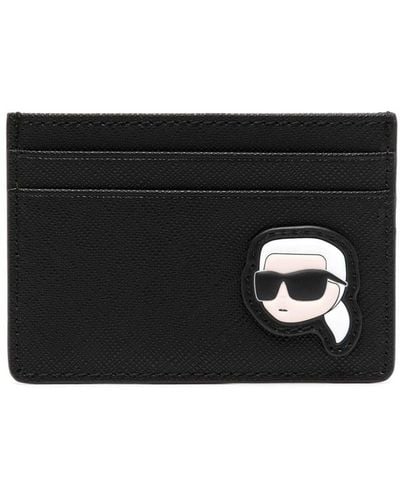 Karl Lagerfeld K/ikonik 2.0 Faux-leather Cardholder - Black