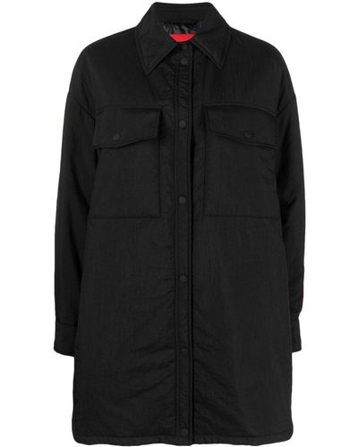 HUGO Spread-collar Trench Coat - Black
