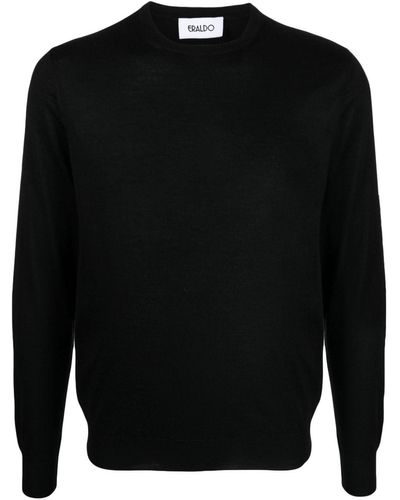 Eraldo Crew-neck Cashmere-blend Sweater - Black