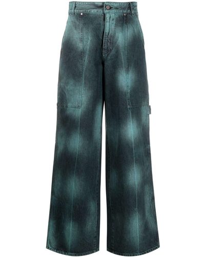 Stella McCartney Tie-dye Wide-leg Jeans - Blue