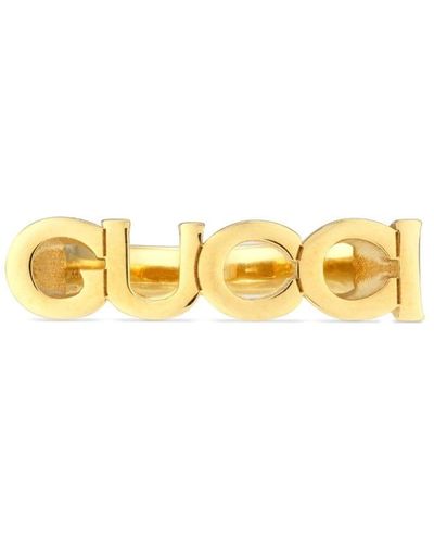 Gucci Anello Con Scritta "" - Metallizzato
