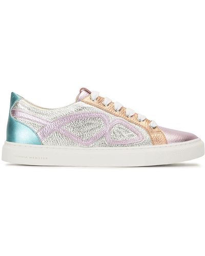 Sophia Webster Metallic-tone Lace-up Trainers