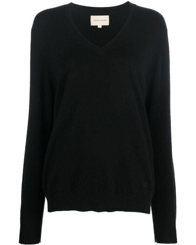 Loulou Studio V-neck Cashmere Sweater - Black