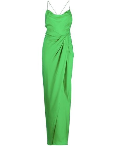 GAUGE81 Shiroi Draped Silk Maxi Dress - Green