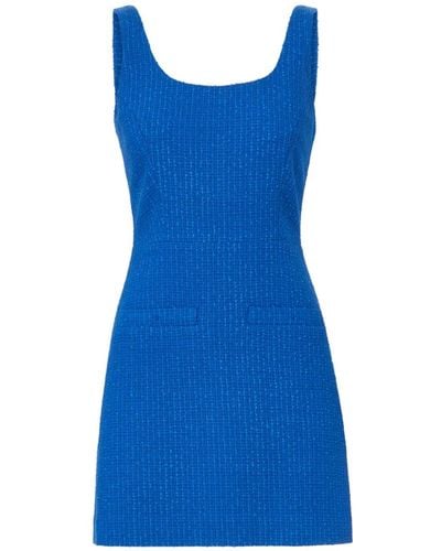 Veronica Beard Sabra Tweed Minidress - Blue