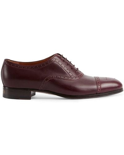 Gucci Derby Schoenen Met Brogue Detail - Bruin