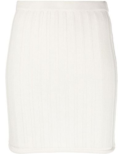 Filippa K Ribbed-knit Mini Skirt - White