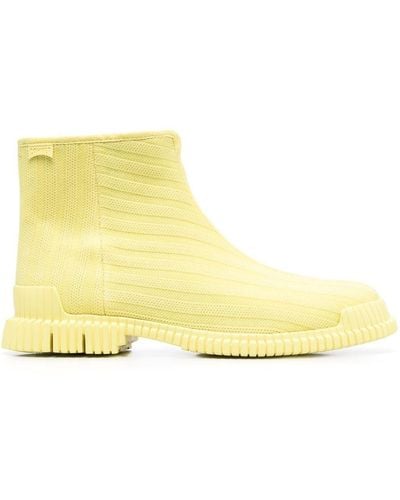 Camper Pix Knitted Chelsea Boots - Yellow
