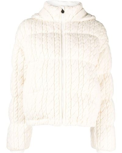 Perfect Moment Kate Cable-knit Quilted Jacket - White