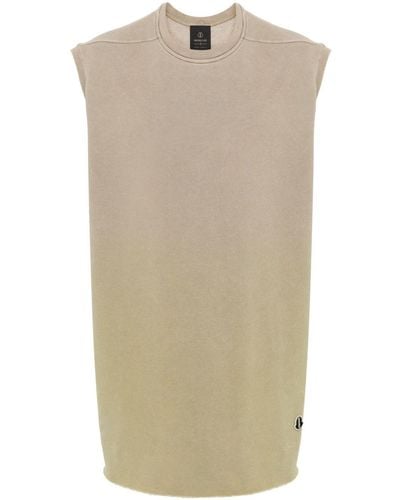Moncler X Rick Owens Logo-Appliqué Knitted Vest Top - Natural