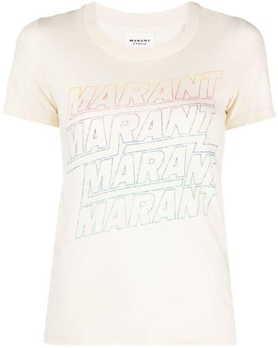 Isabel Marant Ziliani T-Shirt mit Logo-Print - Weiß