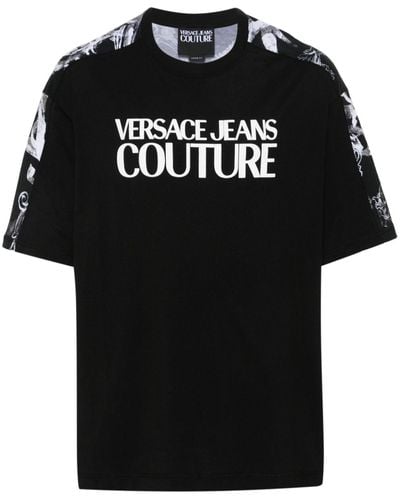 Versace Logo-print Cotton T-shirt - Black