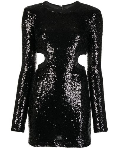 STAUD Dolce Sequin-embellished Dress - Black