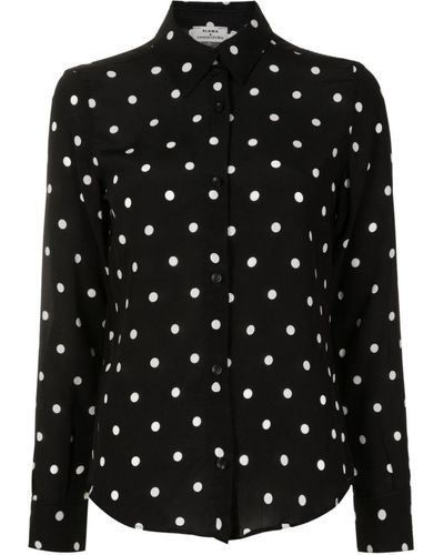 Amir Slama Polka-dot Pattern Silk Shirt - Black