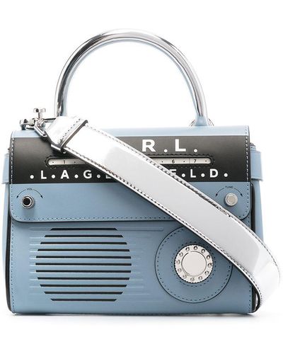 Karl Lagerfeld K/ikon Radio Tas Met Handgrepen - Blauw