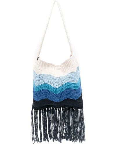 Nannacay Priya Crochet Gradient Bag - Blue