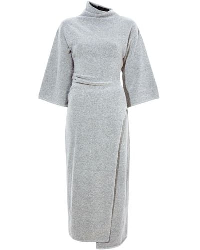 Proenza Schouler Asymmetric Wool-blend Dress - Grey