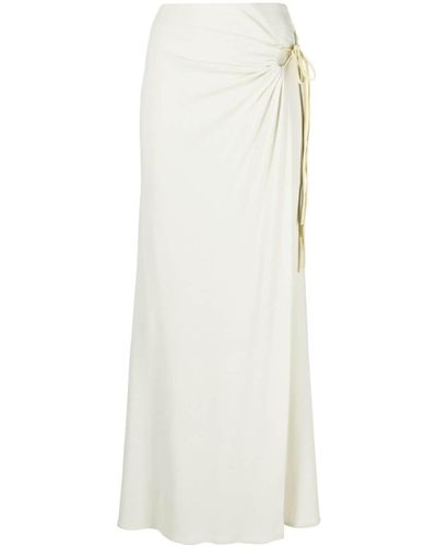 Nanushka Macea Draped Maxi Skirt - White