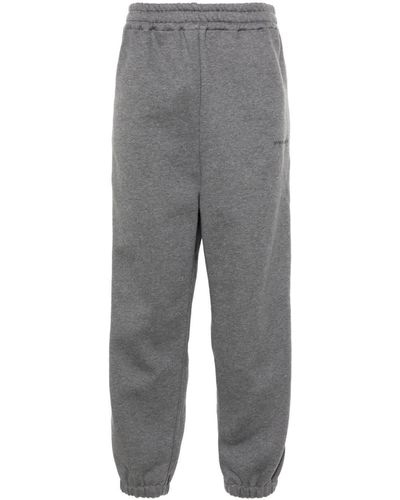 Y. Project Logo-embroidered Jersey Trousers - Grey