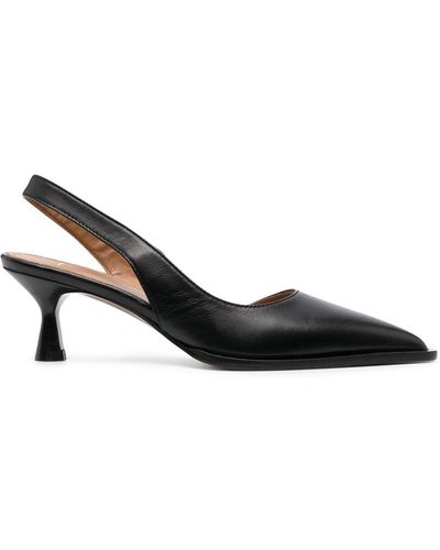 Atp Atelier Slingback Pointed-toe Court Shoes - Black
