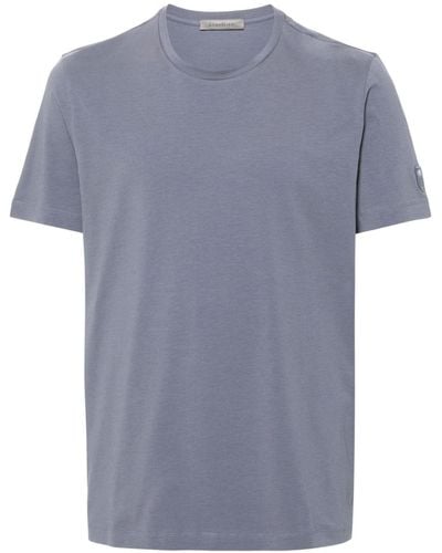 Corneliani T-Shirt mit Logo-Patch - Blau