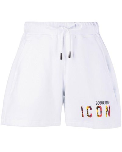 DSquared² Pantalones cortos de chándal con logo Icon - Azul